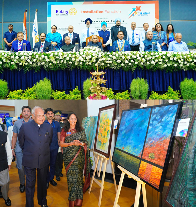 Shri Banwarilal Purohit, Governor of Punjab and Administrator UT Chandigarh attended the Annual Installation of Rotary Club of Chandigarh as Chief Guest